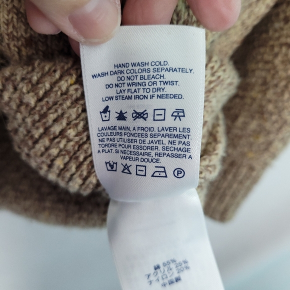 LANDS END Women's 1/4 Zip Pullover Tunic Length Sweater LARGE (14-16) - Picture 11 of 12